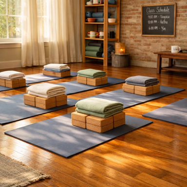 Sample social media post for a yoga studio